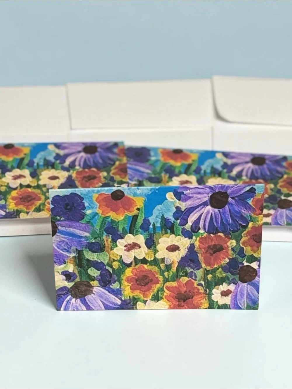 Garden Escape Wildflower Greeting Cards Set of 5 | Art by Briefcase Artist